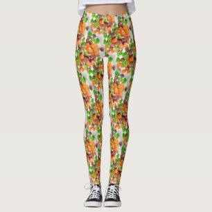 Leggings Bonbons de gomme rouge orange saupoudré de sucre m