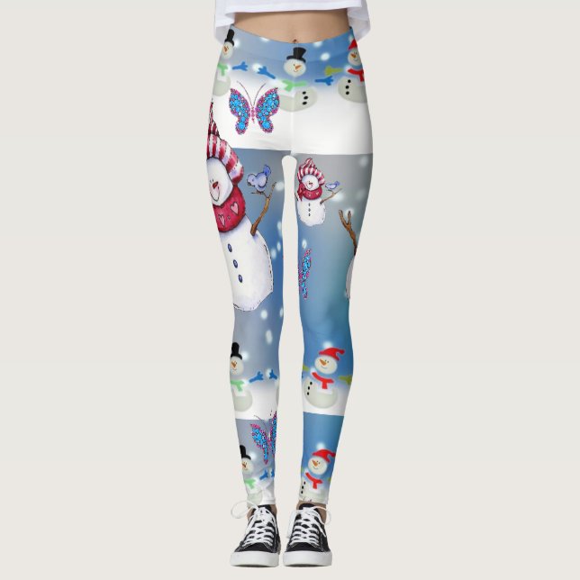 Leggings bonhomme de neige (Devant)