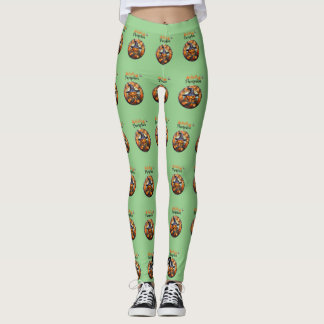 Leggings Bonjour Citrouille Effrayante d'Halloween