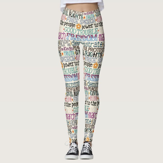 Leggings bonne typographie de trouble (Devant)