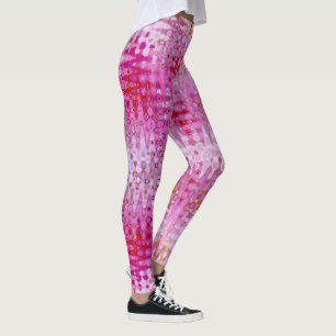 Leggings Bootyliscique Liquide Fleurs sauvages roses Rave