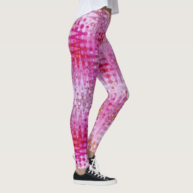 Leggings Bootyliscique Liquide Fleurs sauvages roses Rave (Droite)