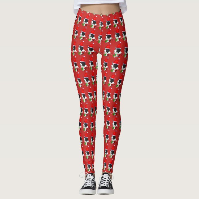 Leggings Border Collie Noël (Devant)