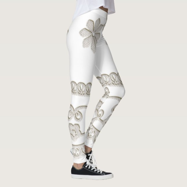 Leggings Bordure dentée | Zazzle_Growshop. (Droite)