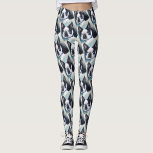 LEGGINGS BOSTON NOIR ET BLANC TERRIER