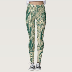 Leggings Botanique décorative Art nouveau Motif