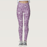 Leggings Botanique moderne violet<br><div class="desc">Motif botanique contemporaine violet et blanche fleurie moderne. Art original de Nic Squirrell.</div>
