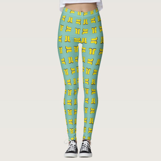 Leggings Bottes de pluie jaunes en caoutchouc (Devant)