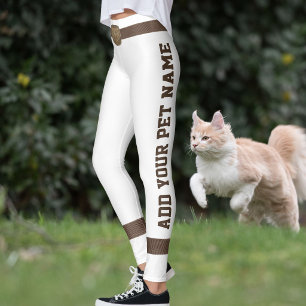 Leggings Boucle de ceinture marron personnalisée pour amour
