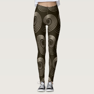 Leggings Boucles spirales : Motif Vintage élégant