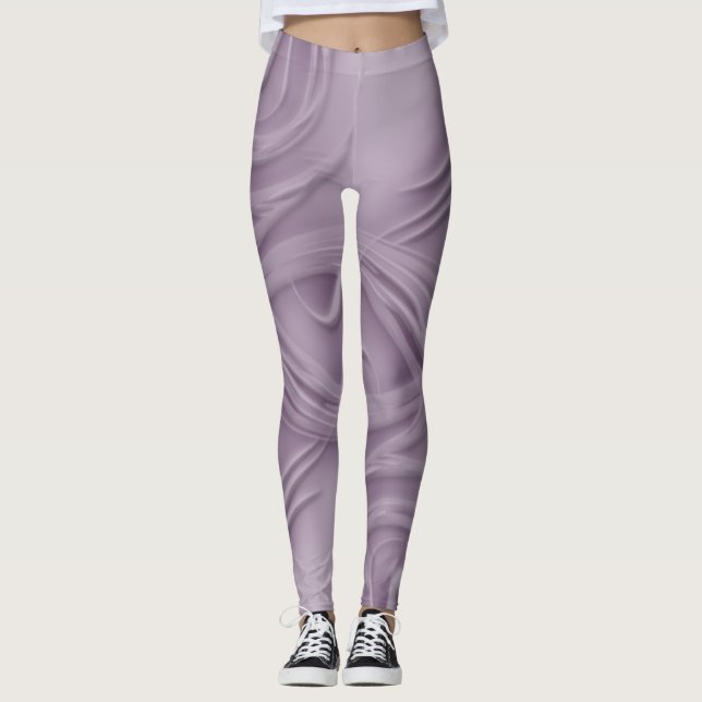 Leggings Boucles sur les oeuvres violettes (Devant)