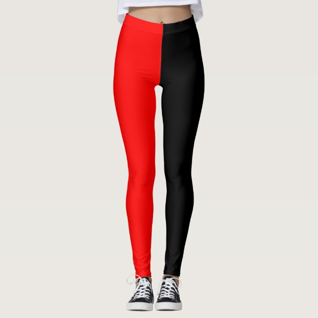 Leggings Bouffon Rouge et Noir (Devant)