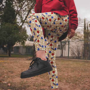 Leggings Boule de bowling, poubelles et chaussures à motifs