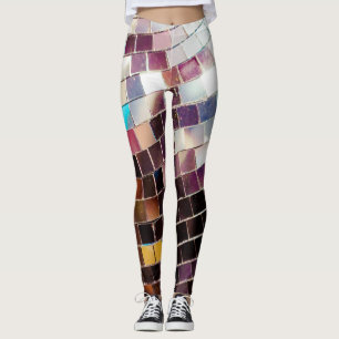 Leggings Boule de disco en miroir