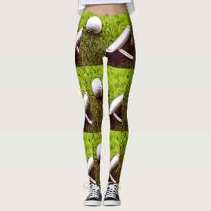 Leggings Boule de golf et pelote sur herbe verte