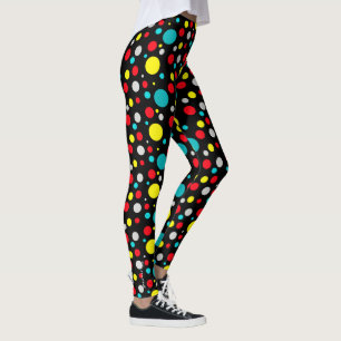Leggings Boules colorées ciblées Jambes Abstraites