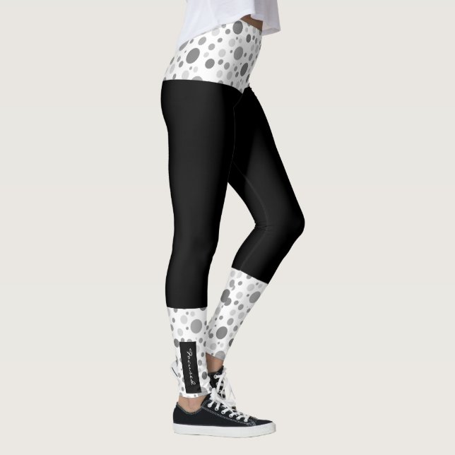 Leggings Boules colorées ciblées Jambes Abstraites (Droite)