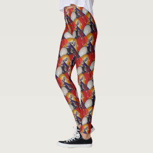 Leggings Boules De Soirée Numérotées Et Colorées, Dames Lég