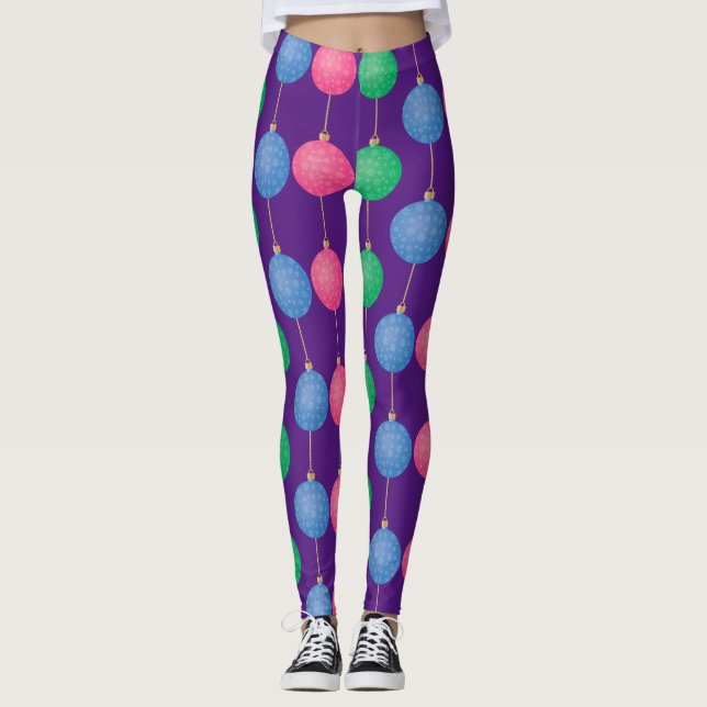 Leggings Boules d'ornement de l'arbre de Noël Thunder_Cove (Devant)