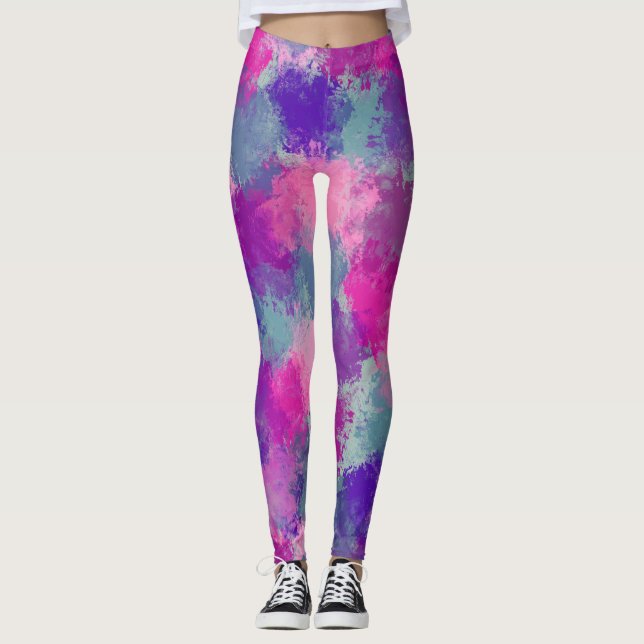 Leggings Bouquet Abstrait (Devant)