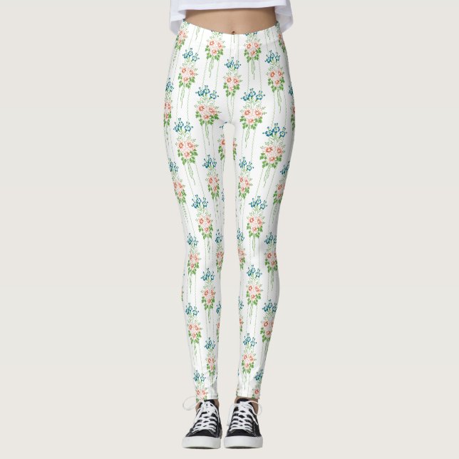Leggings Bouquet de fleurs baroques (Devant)