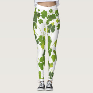Leggings Bouquet de shamrock, le jour de St Patrick, trèfl