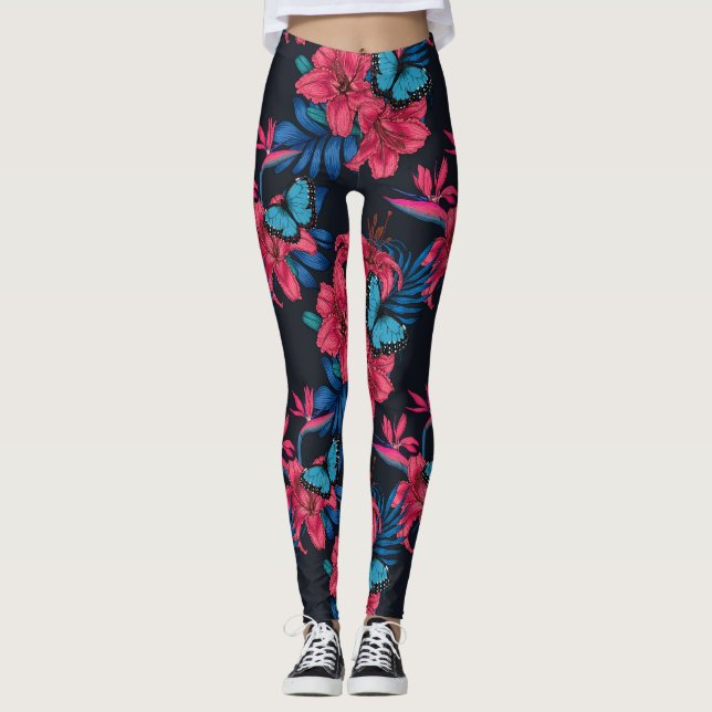 Leggings Bouquet tropical (Devant)