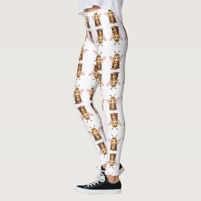Leggings Bourdon doré en danse fleurie.10 (Gauche)