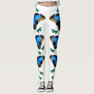 Leggings Bouton bleu - Longueur totale des pattes