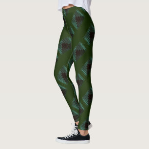 Leggings Bouton ou trou de la Monnaie sur le vert de la for