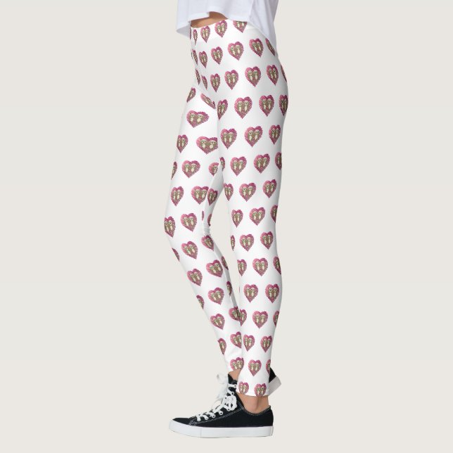 Leggings Boutons flottantes mignonnes en amour (Gauche)