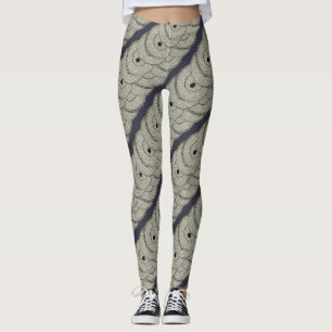 Leggings Boutons gris Arrière - plan violet Motif