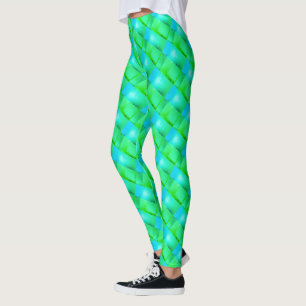 Leggings Braided ribbons or irregular blue and green slabs?
