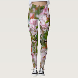 Leggings Branche délicate avec fleurs pommier