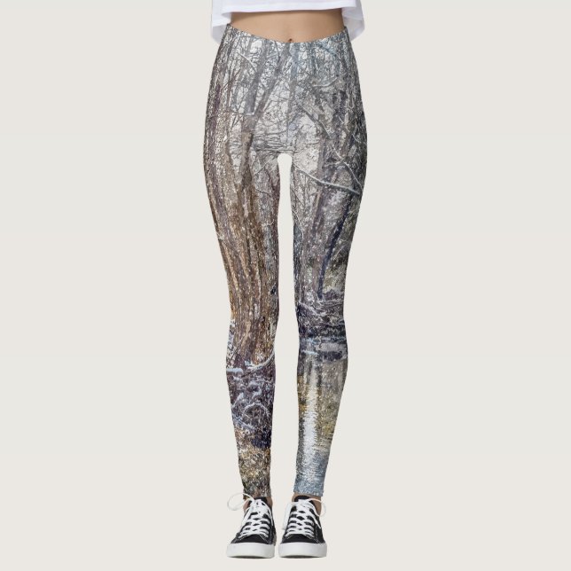 Leggings Branson Fall Creek Neige d'hiver Peinture (Devant)