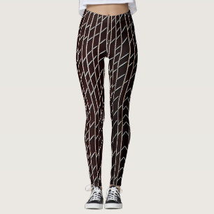 Leggings Bras tressé en fer à cheval Motif minimal beige