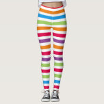 Leggings Bright Coloré Fun Motif rayé<br><div class="desc">Bright Colorful Fun Motif rayé sur tout imprimé leggings de mode de Ricaso</div>