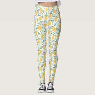 Leggings Bright Country Farm Citron jaune Motif