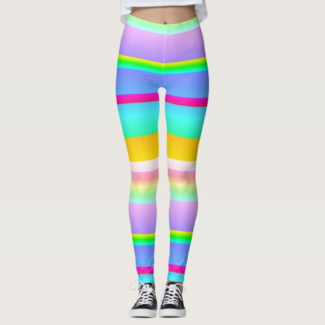 Leggings Bright vibrant rayé (Devant)