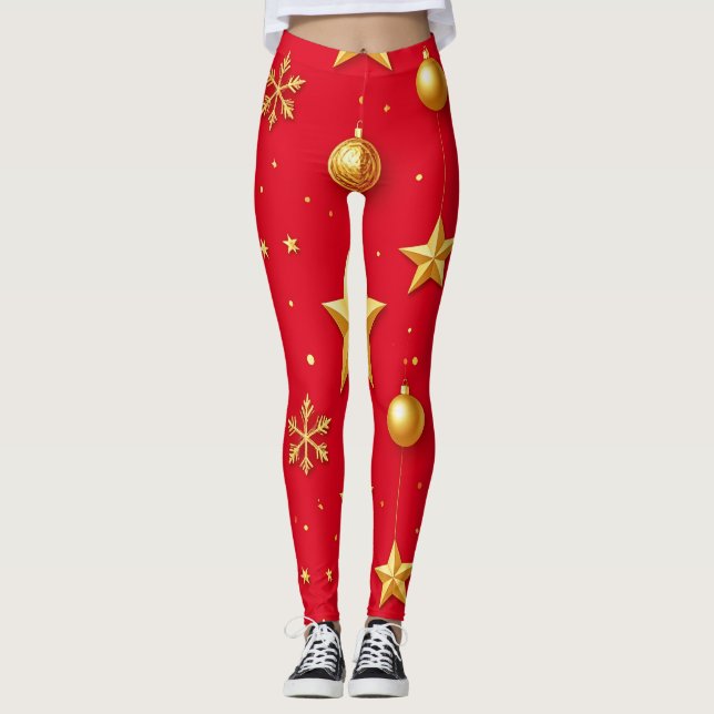 Leggings Brillez, Noël étoilé (Devant)