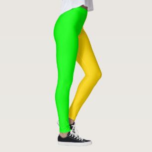 Leggings Brite vert et jaune-or gras