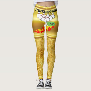 Leggings Broches de quilles et boule avec le mot STRIKEOLOG