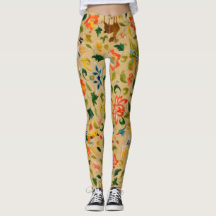 Leggings Broderie animale vintage en crewel : Tapisserie an