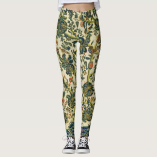 Leggings Broderie florale vintage