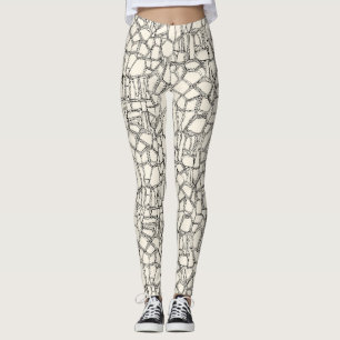 Leggings BROKEN noir blanc