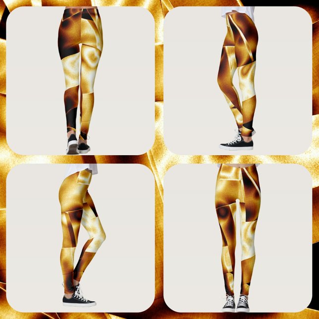 Leggings Bronze Moderne Chic Doré Glamour (Créateur téléchargé)