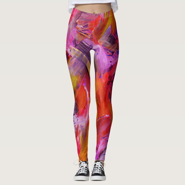 Leggings Brosse rouge (Devant)