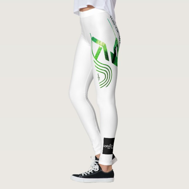 Leggings Brouillard vert blanc sur pattes d'eau (Gauche)