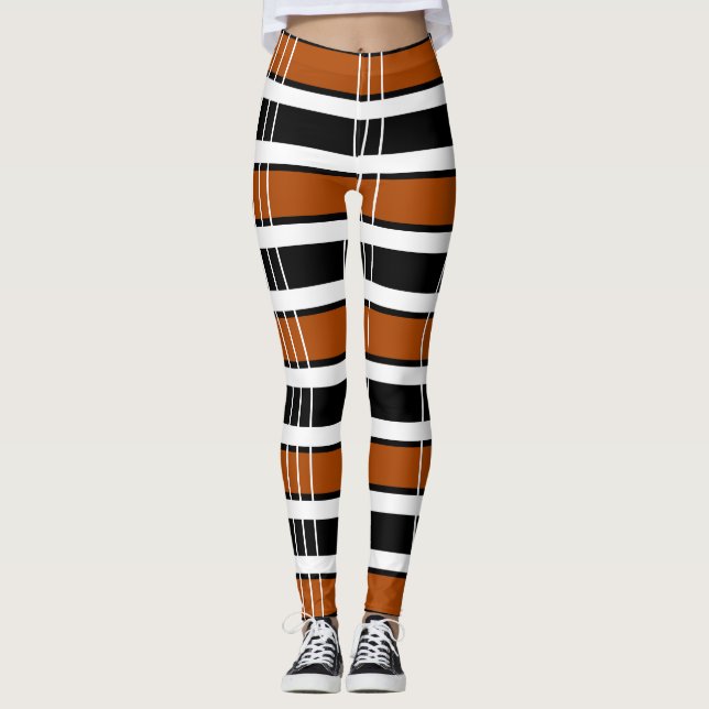 Leggings Brown et blanc (Devant)