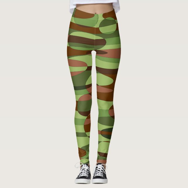 Leggings Brown et verts militaires (Devant)